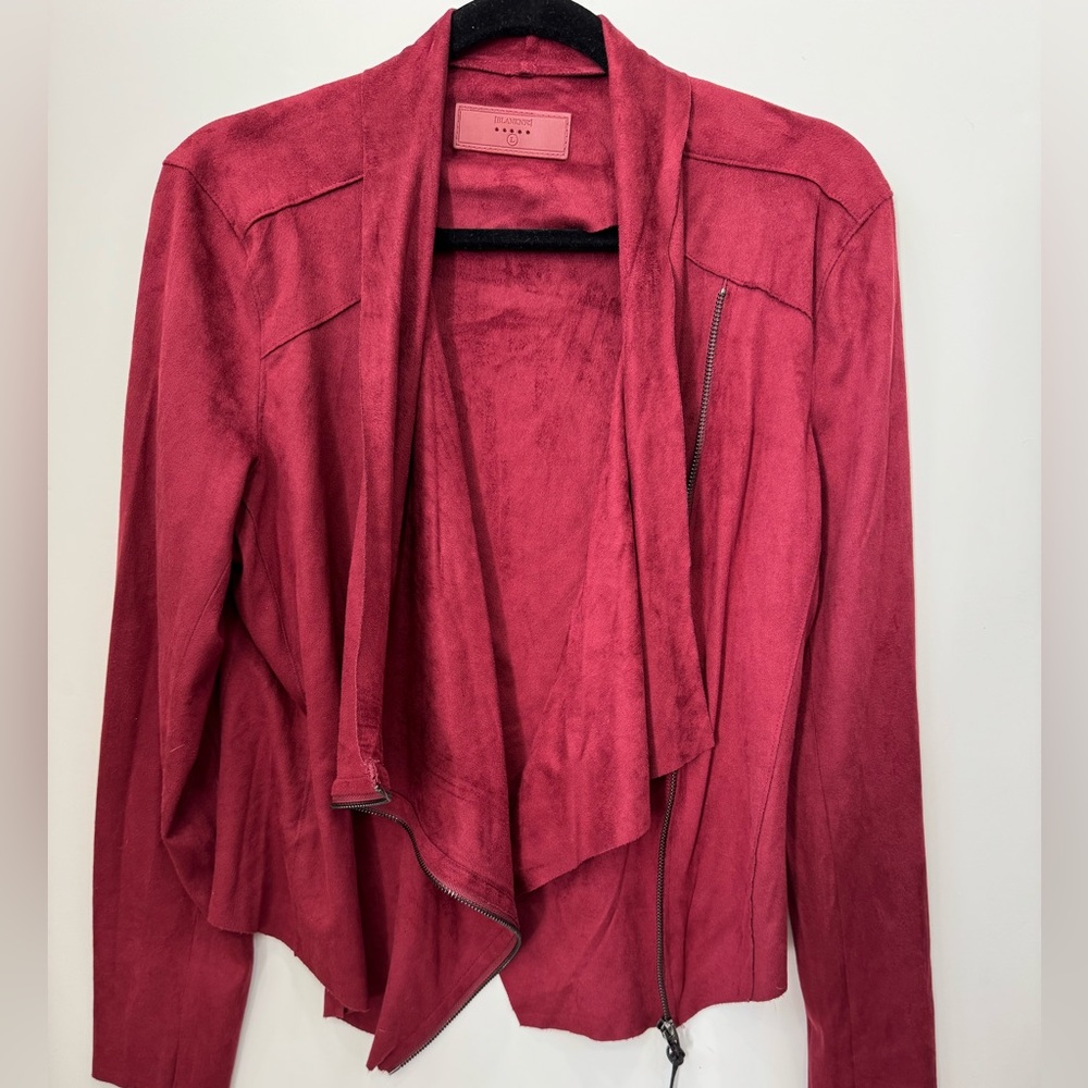 Blank NYC Moto Jacket NWT Maroon Burgundy